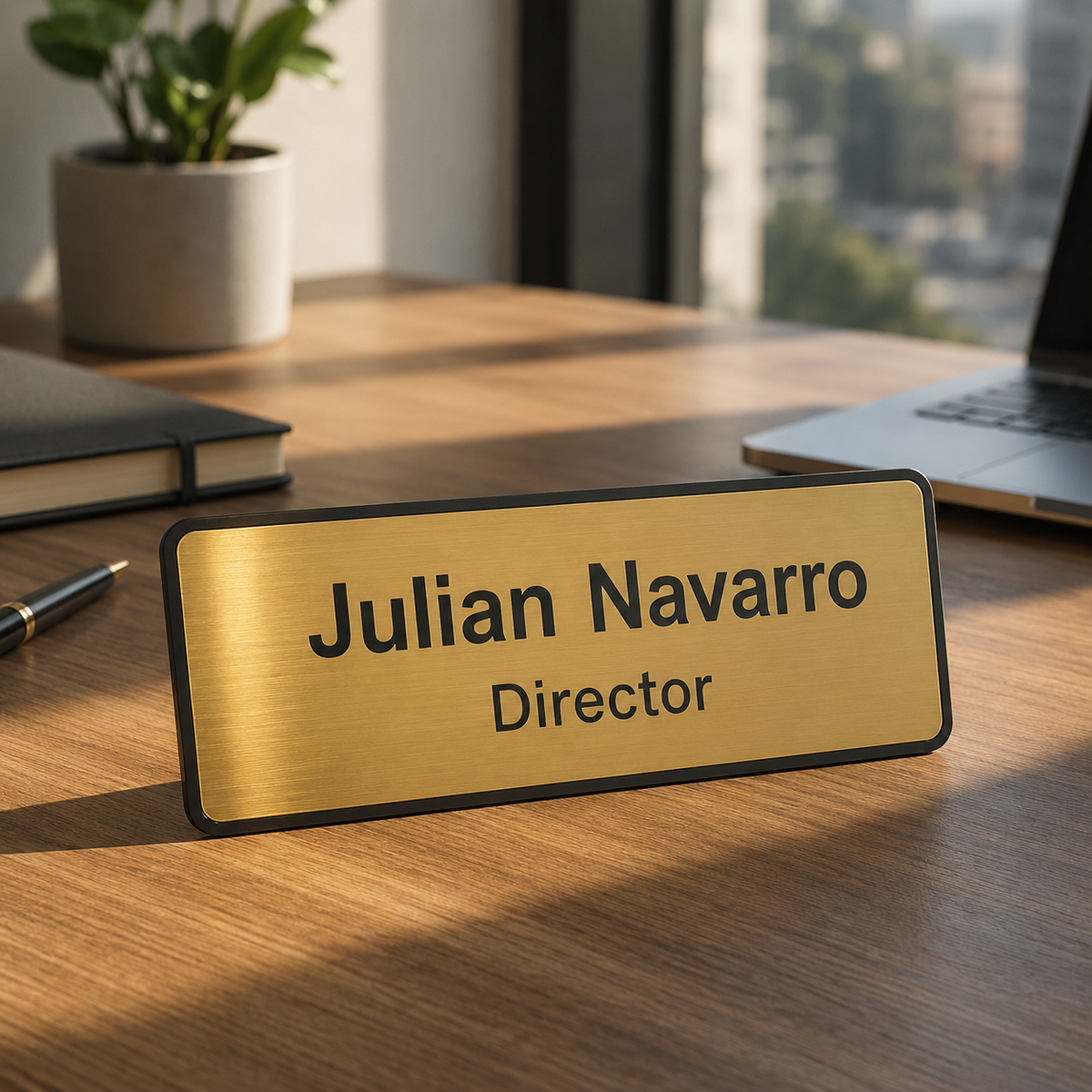Custom Office Nameplate | Executive Desk Sign | Manager Director Name Plaque Gift