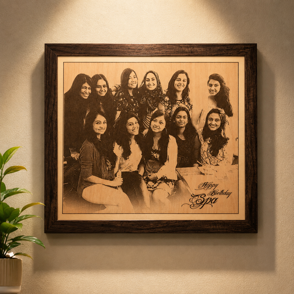 Photo converted to Sketch Print on Wooden Laminate Frame